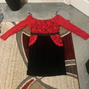 black and red dress